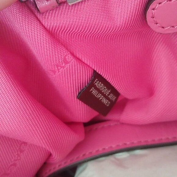 Coach F53308 Nubuck Pebble Leather Swagger Carryall Purse Bag, SV/Dahlia… - Picture 7 of 10